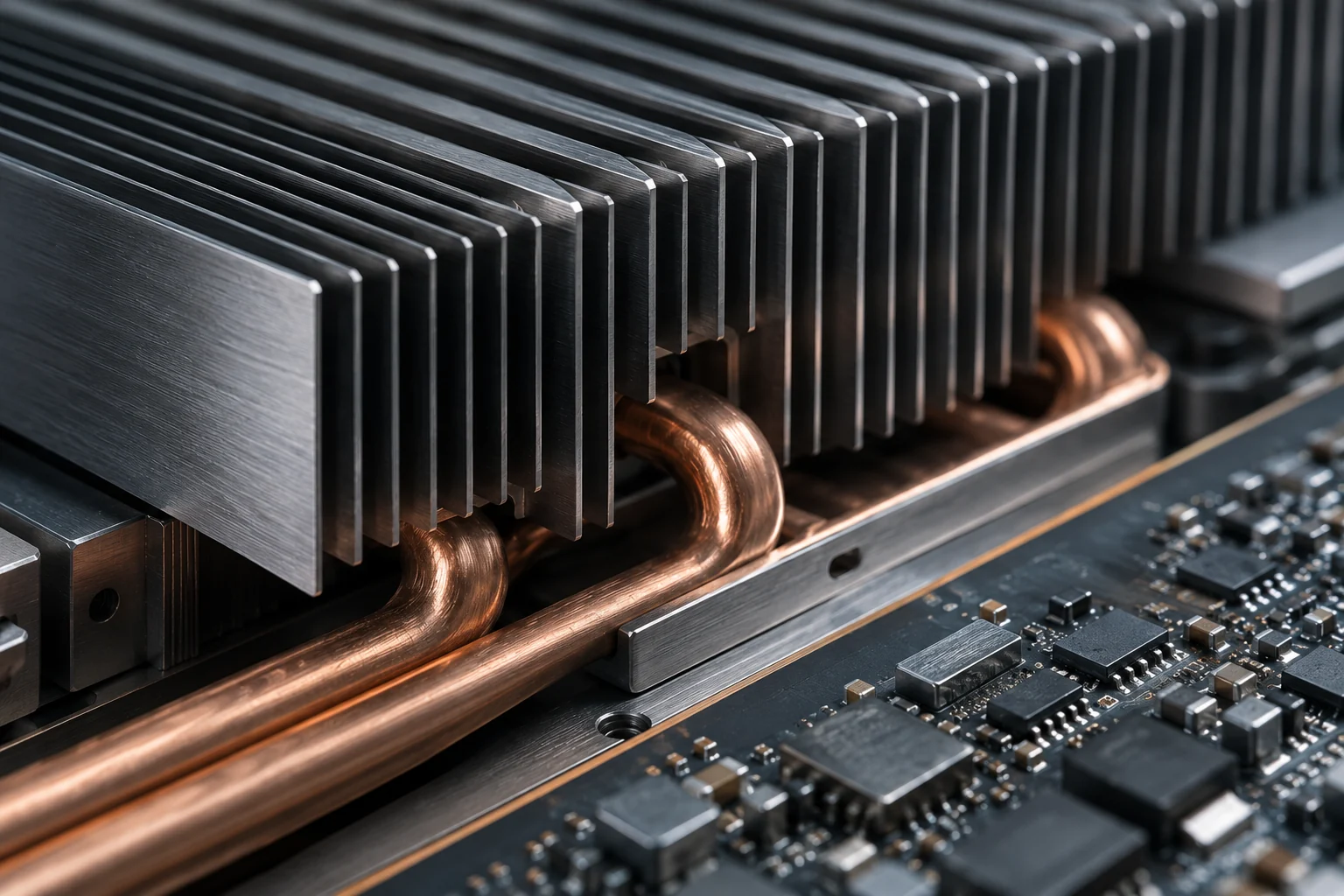 Generic compute hardware and cooling components.